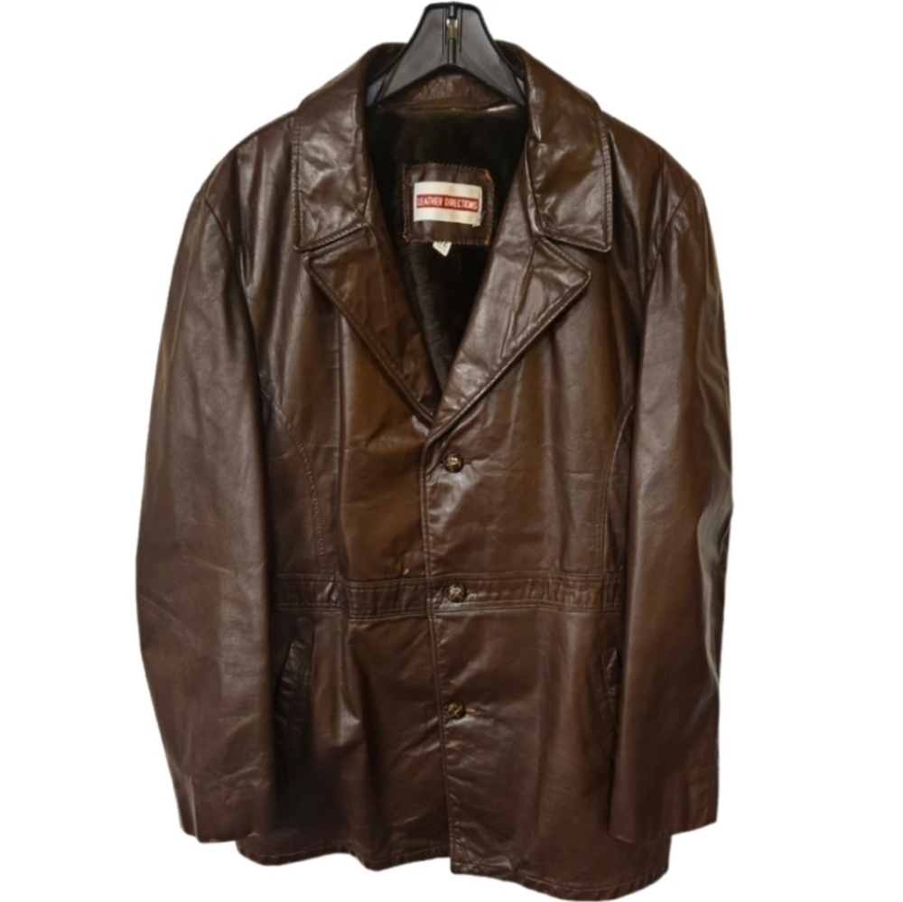 RARE Vintage Class Directions 100% Authentic Leather Coat